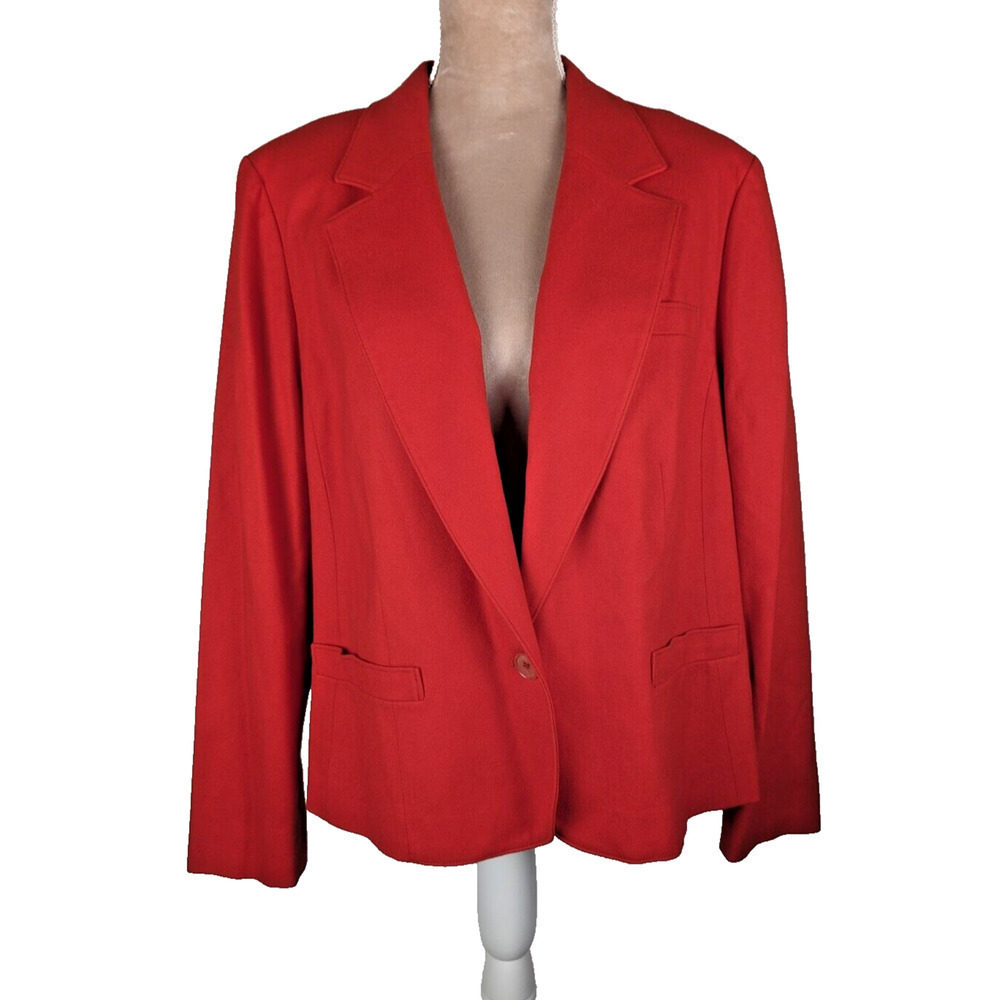Vintage Pendleton Women’s Red 100% Virgin Wool Blazer Jacket Size 8